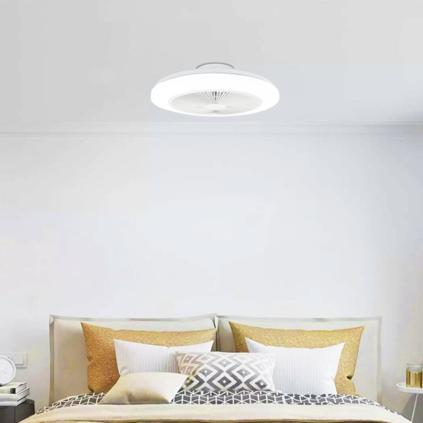 Aigostar - LED Dimmable ceiling fan LED/40W/230V 2700-6500K d. 48 cm + remote control white