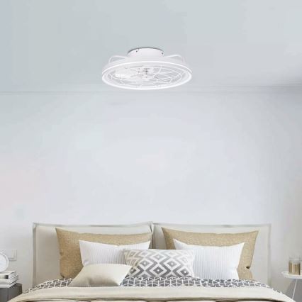 Aigostar - LED Dimmable ceiling fan LED/40W/230V 2700-6500K d. 48 cm + remote control white
