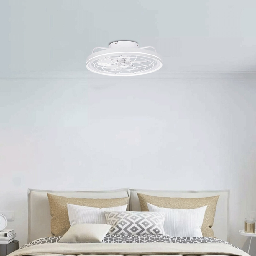 Aigostar - LED Dimmable ceiling fan LED/40W/230V 2700-6500K d. 48 cm + remote control white