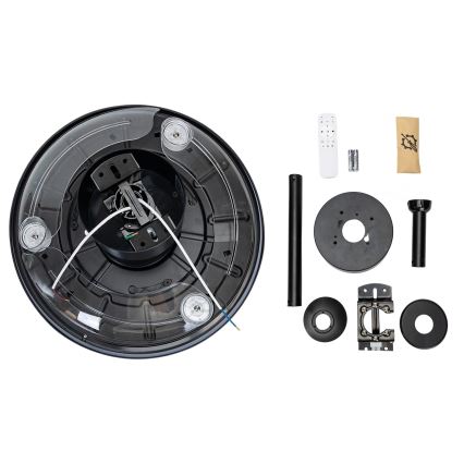 Aigostar - LED Dimmable ceiling fan LED/50W/230V 2700-6500K 106cm black + remote control