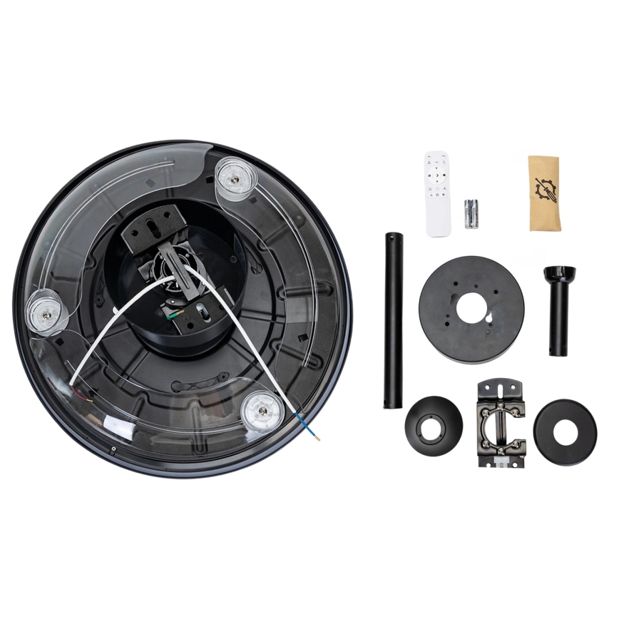 Aigostar - LED Dimmable ceiling fan LED/50W/230V 2700-6500K 106cm black + remote control