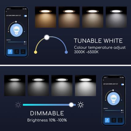 Aigostar - LED Dimmable ceiling light 6W/230V d. 11,5 cm Wi-Fi