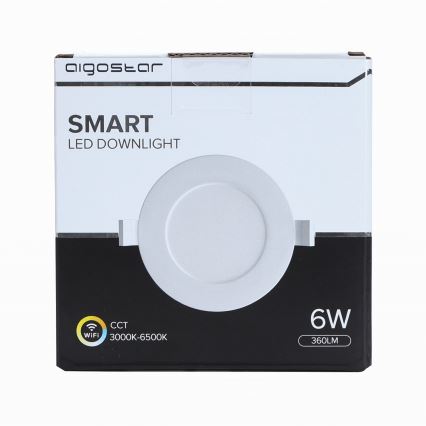 Aigostar - LED Dimmable ceiling light 6W/230V d. 11,5 cm Wi-Fi