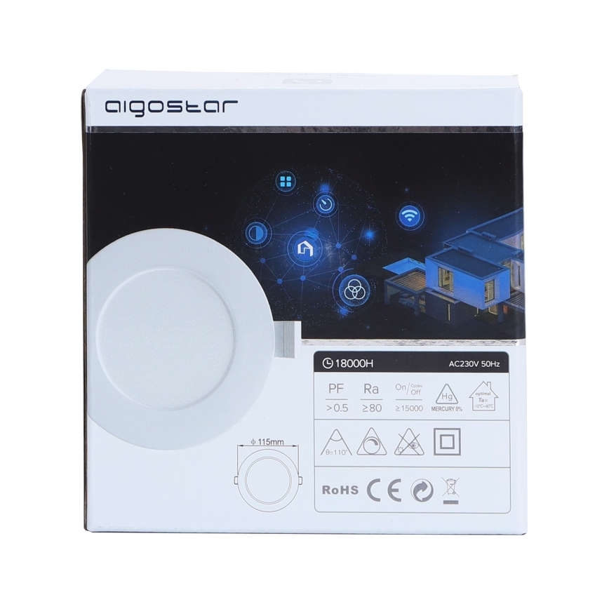 Aigostar - LED Dimmable ceiling light 6W/230V d. 11,5 cm Wi-Fi