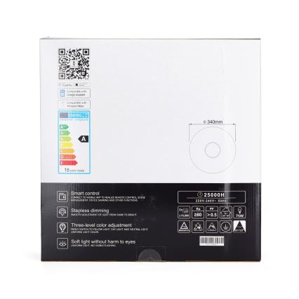 Aigostar - LED Dimmable ceiling light LED/18W/230V d. 34 cm Wi-Fi