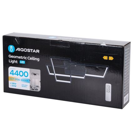 Aigostar - LED Dimmable ceiling light LED/38W/230V 2700-6500K + remote control