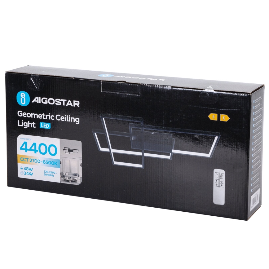 Aigostar - LED Dimmable ceiling light LED/38W/230V 2700-6500K + remote control