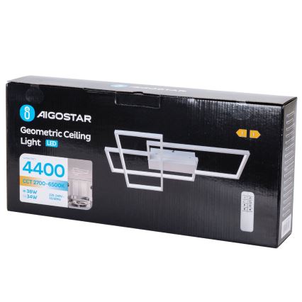 Aigostar - LED Dimmable ceiling light LED/38W/230V 2700-6500K + remote control