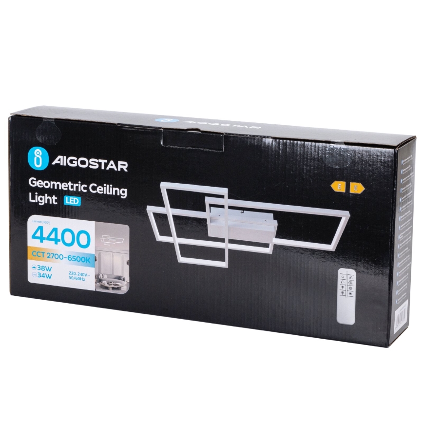 Aigostar - LED Dimmable ceiling light LED/38W/230V 2700-6500K + remote control