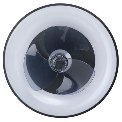 Aigostar - LED Dimmable ceiling light with a fan MESH LED/40W/230V 2700-6500K black + remote control