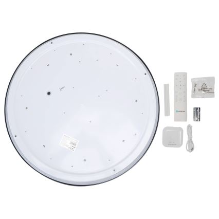 Aigostar - LED Dimmable ceiling light with a fan MESH LED/40W/230V 2700-6500K black + remote control