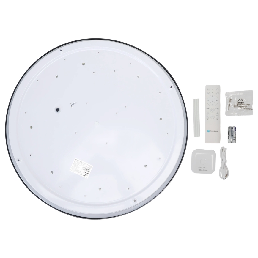 Aigostar - LED Dimmable ceiling light with a fan MESH LED/40W/230V 2700-6500K black + remote control