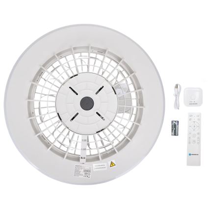 Aigostar - LED Dimmable ceiling light with a fan MESH LED/40W/230V 2700-6500K white + remote control
