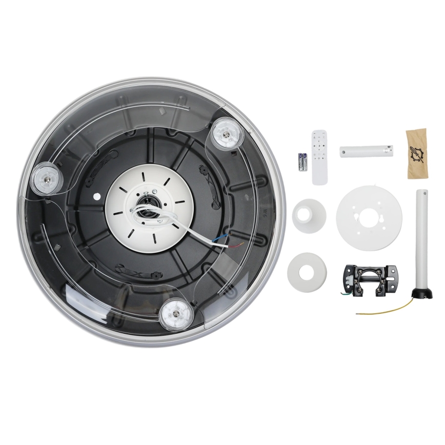 Aigostar - LED Dimmable ceiling light with a fan MESH LED/50W/230V 2700-6500K white + remote control