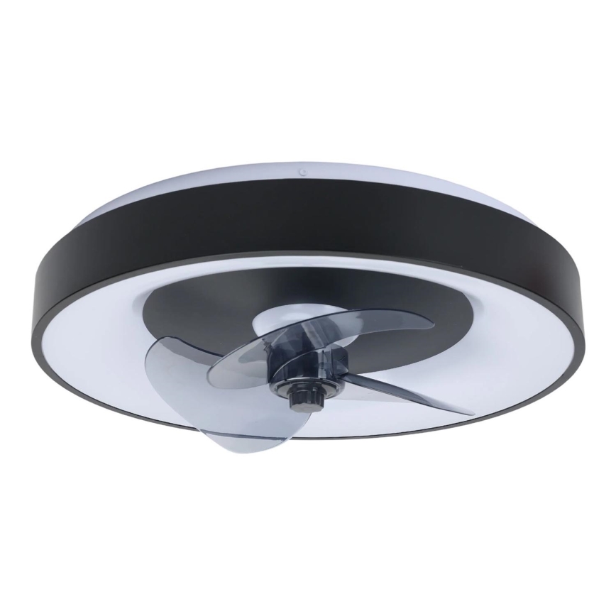 Aigostar - LED Dimmable ceiling light with a fan MESH LED/40W/230V 2700-6500K black + remote control