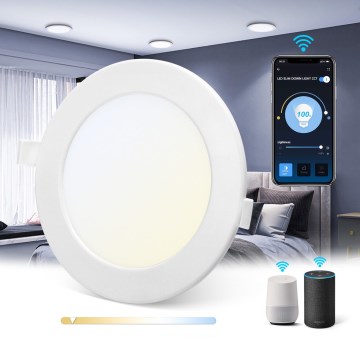 Aigostar - LED Dimmable recessed light 12W/230V d. 17 cm Wi-Fi