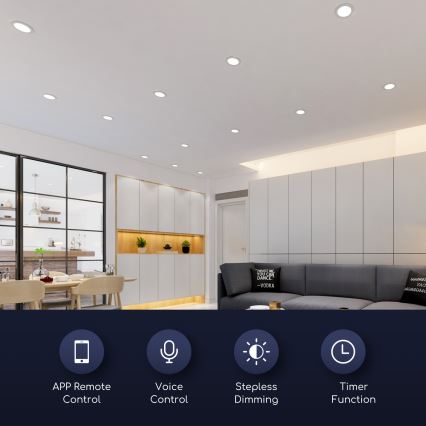 Aigostar - LED Dimmable recessed light 18W/230V d. 22 cm Wi-Fi