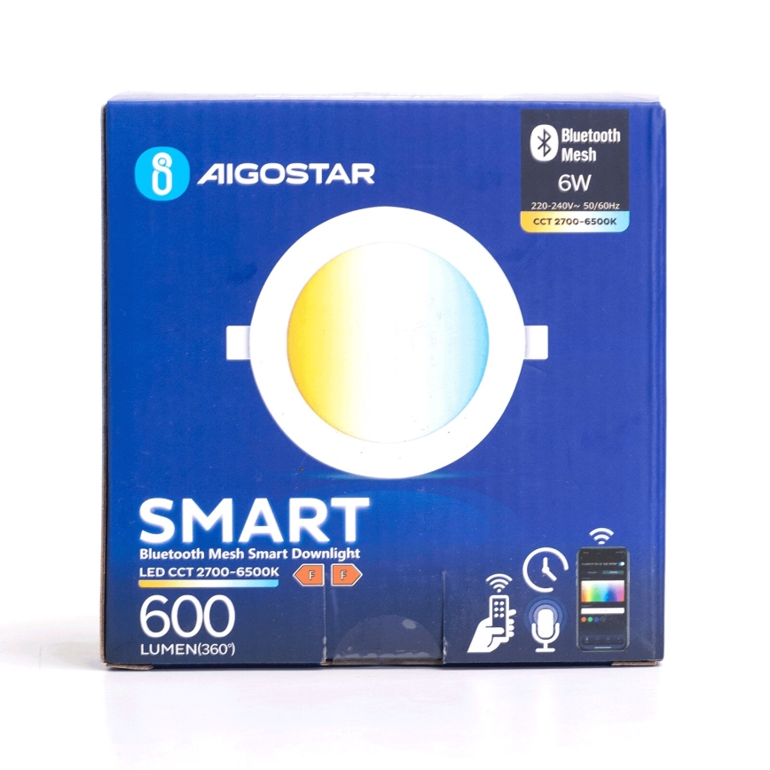 Aigostar - LED Outdoor dimmable recessed light MESH LED/6W/230V 2700-6500K IP44 white