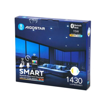 Aigostar - LED Dimmable recessed light MESH LED/15W/230V 2700-6500K d. 17 cm