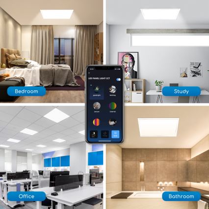 Aigostar - LED Dimmable recessed panel 32W/230V Wi-Fi 60x60 cm