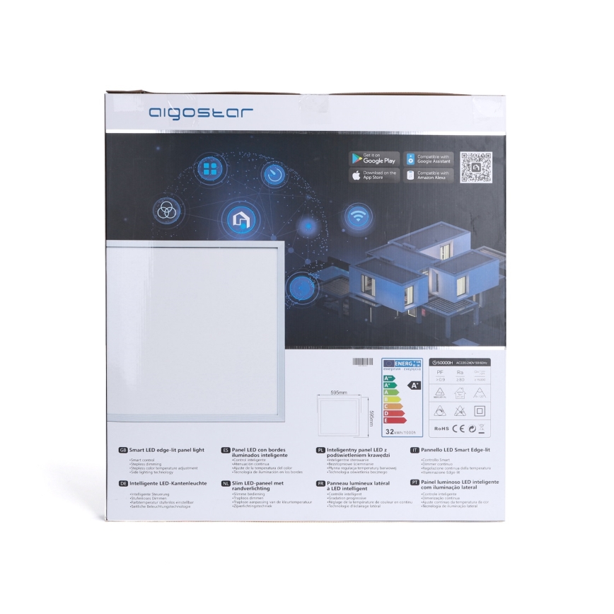 Aigostar - LED Dimmable recessed panel 32W/230V Wi-Fi 60x60 cm