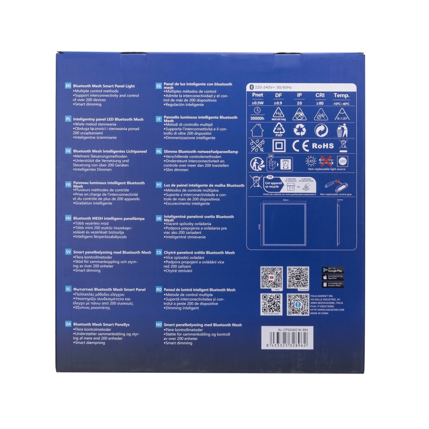 Aigostar - LED Dimmable recessed panel MESH LED/36W/230V 2700-6500K 60x60 cm