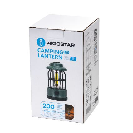 Aigostar -  LED Dimmable rechargeable camping flashlight LED/2,87W/3,7V