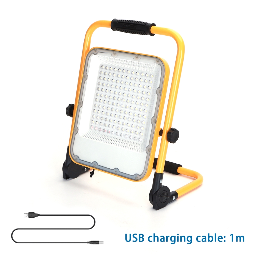 Aigostar - LED Dimmable rechargeable floodlight LED/100W/5V 6500K IP65 1500mAh