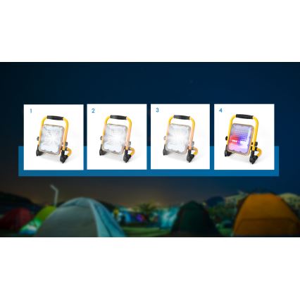 Aigostar - LED Dimmable rechargeable floodlight LED/100W/5V 6500K IP65
