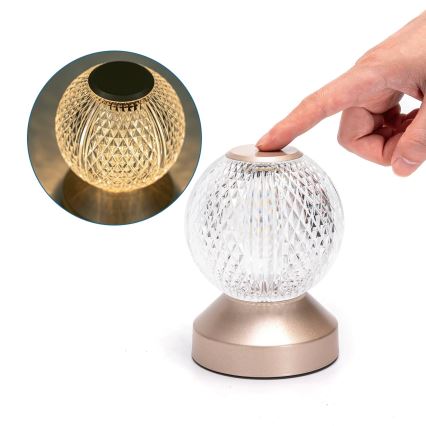 Aigostar - LED Dimmable rechargeable table lamp LED/1W/5V 2700/4000/6500K 1800mAh 13,5 cm