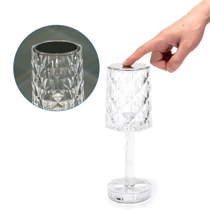 Aigostar - LED Dimmable rechargeable table lamp LED/1W/5V 2700/4000/6500K 1800mAh 26 cm