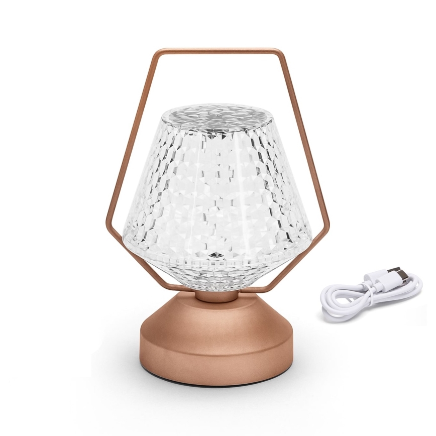 Aigostar - LED Dimmable rechargeable table lamp LED/1W/5V 2700/4000/6500K 1800mAh 20 cm