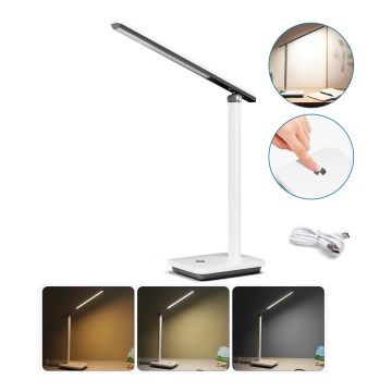 Aigostar - LED Dimmable rechargeable table lamp LED/5W/5V 3000-6500K white/black