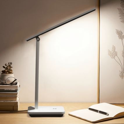 Aigostar - LED Dimmable rechargeable table lamp LED/5W/5V 3000-6500K white/black