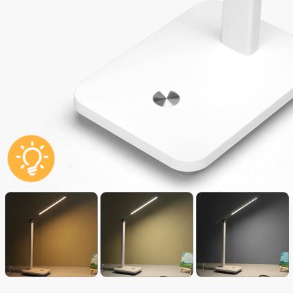 Aigostar - LED Dimmable rechargeable table lamp LED/5W/5V 3000-6500K white/black