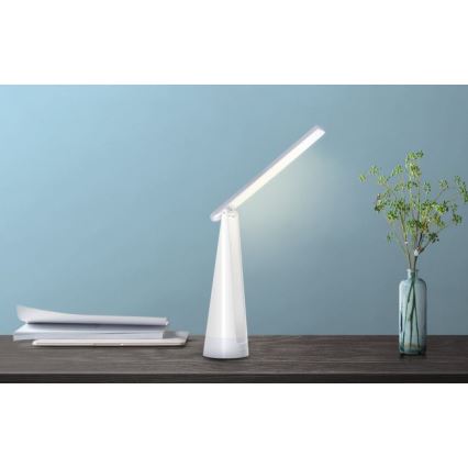 Aigostar - LED Dimmable rechargeable table lamp LED/7W/5V 4000K 4400 mAh white