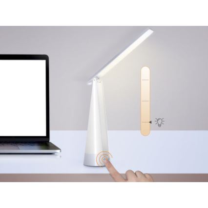 Aigostar - LED Dimmable rechargeable table lamp LED/7W/5V 4000K 4400 mAh white