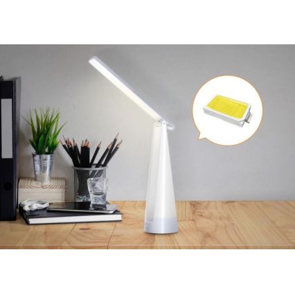Aigostar - LED Dimmable rechargeable table lamp LED/7W/5V 4000K 4400 mAh white