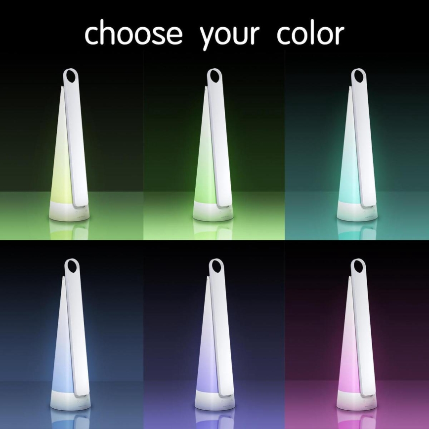 Aigostar - LED Dimmable rechargeable table lamp LED/7W/5V 4000K 4400 mAh white
