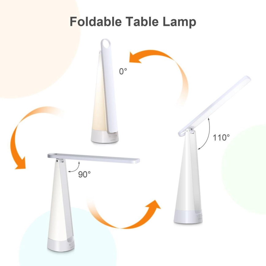 Aigostar - LED Dimmable rechargeable table lamp LED/7W/5V 4000K 4400 mAh white