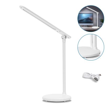 Aigostar - LED Dimmable rechargeable touch table lamp LED/3W/5V 2700/4000/6500K 1800 mAh