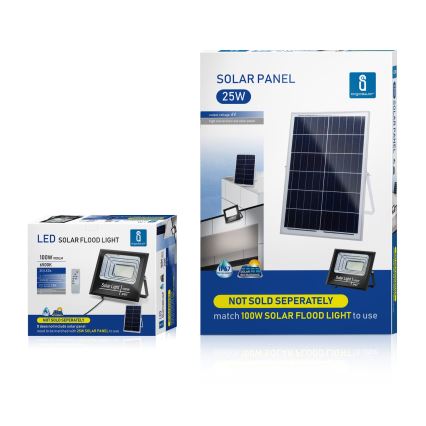 Aigostar - LED Dimmable solar floodlight LED/100W/3,2V IP67 + RC