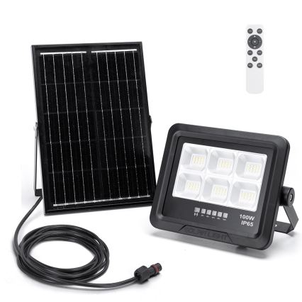 Aigostar - LED Dimmable solar floodlight LED/100W/3,4V IP65 + remote control