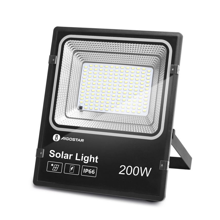 Aigostar - LED Dimmable solar floodlight LED/200W/3,2V IP66 + remote control