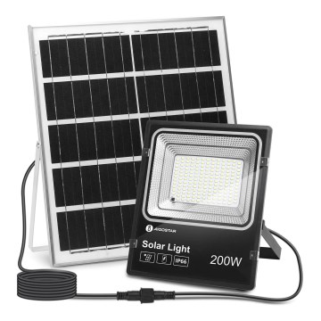 Aigostar - LED Dimmable solar floodlight LED/200W/3,2V IP66 + remote control