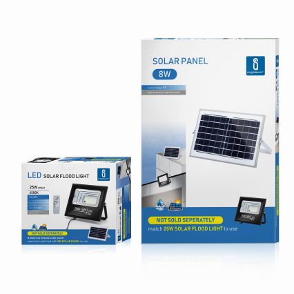 Aigostar - LED Dimmable solar floodlight LED/25W/3,2V IP67 + remote control