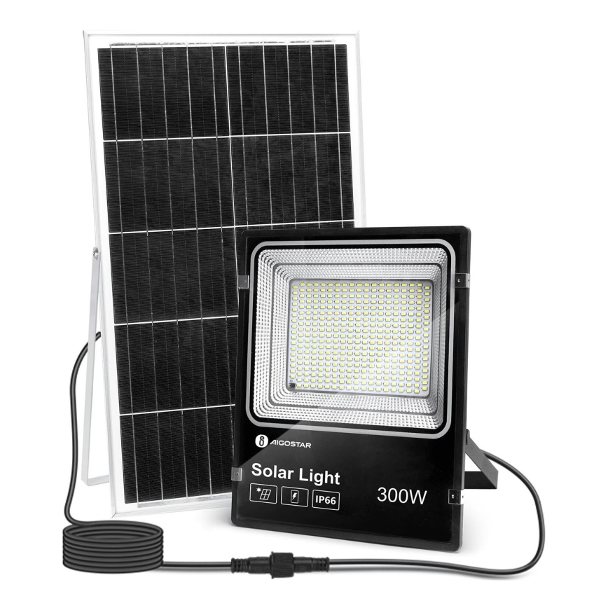 Aigostar - LED Dimmable solar floodlight LED/300W/3,2V IP66 25000 mAh + remote control