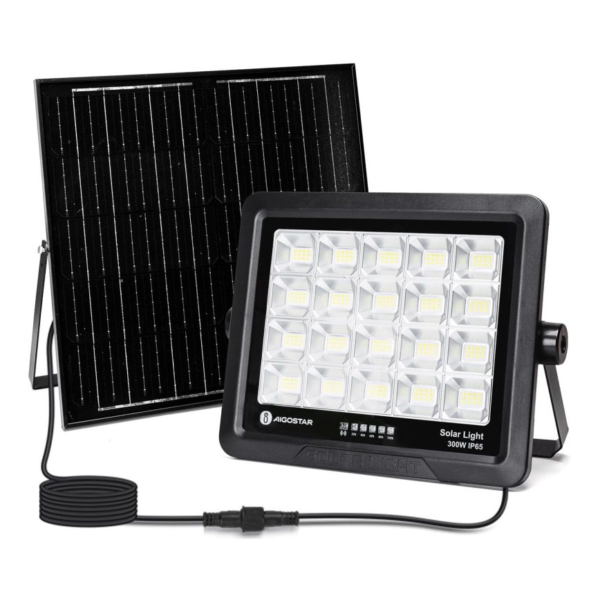 Aigostar - LED Dimmable solar floodlight LED/300W/3,4V IP65 + remote control