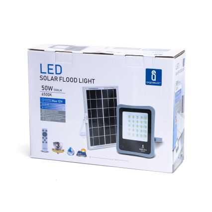 Aigostar - LED Dimmable solar floodlight LED/50W/3,2V IP65 + RC