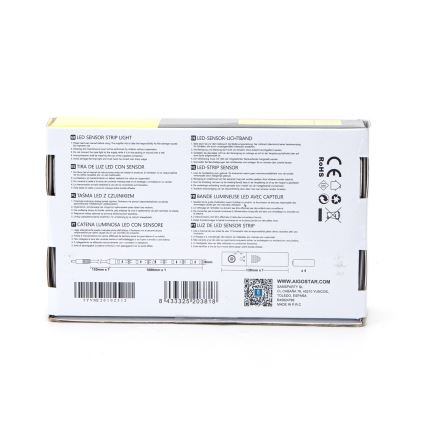 Aigostar - LED Dimmable strip with a sensor 1m LED/2W/4xAAA 3000K IP65
